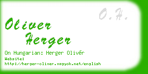 oliver herger business card